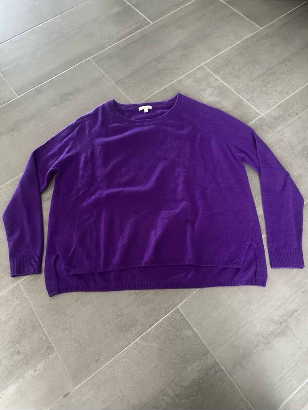 Minnie Rose Rich Purple Crewneck Sweater